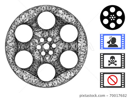 Reel Web Vector Mesh Illustration Reel Web Vector Mesh Illustration 70017682