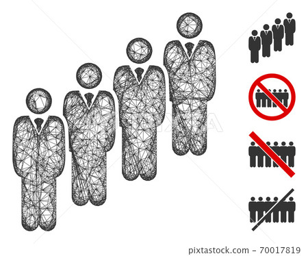 Queue Web Vector Mesh Illustration Queue Web Vector Mesh Illustration 70017819