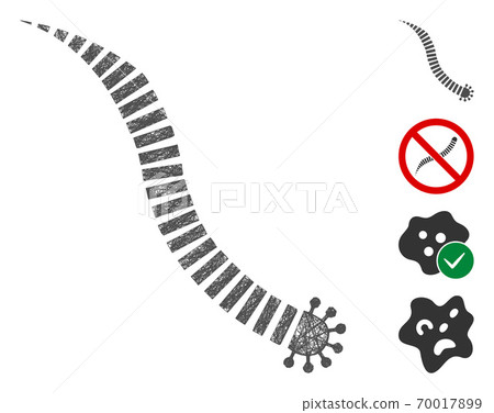 Parasite Worm Web Vector Mesh Illustration 70017899