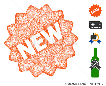 New Tag Web Vector Mesh Illustration New Tag Web Vector Mesh Illustration 70017917