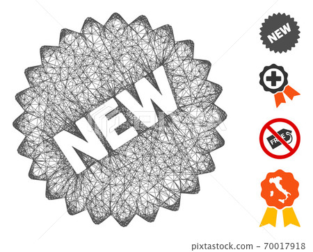 New Sticker Web Vector Mesh Illustration New Sticker Web Vector Mesh Illustration 70017918
