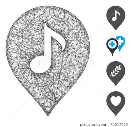 Music Marker Web Vector Mesh Illustration 70017925