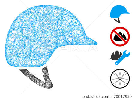 Motorcycle Helmet Web Vector Mesh Illustration Motorcycle Helmet Web Vector Mesh Illustration 70017930