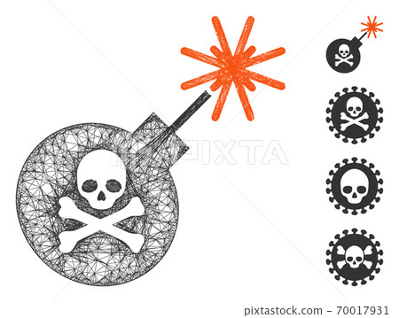 Mortal Bomb Web Vector Mesh Illustration Mortal Bomb Web Vector Mesh Illustration 70017931