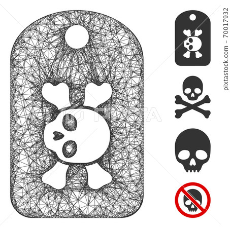 Morgue Mark Web Vector Mesh Illustration Morgue Mark Web Vector Mesh Illustration 70017932