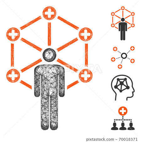 Medical Network Administrator Web Vector Mesh Illustration 70018371