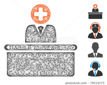 Medical Bureaucrat Web Vector Mesh Illustration 70018373