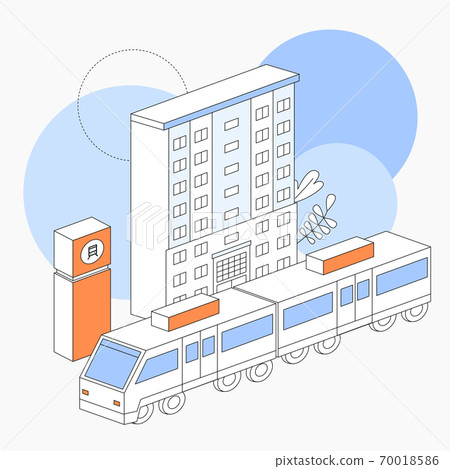 房地產矢量插圖地鐵 房地產矢量插圖地鐵 70018586