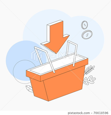Shopping Vector Illustration-Cart Shopping Vector Illustration-Cart 70018596