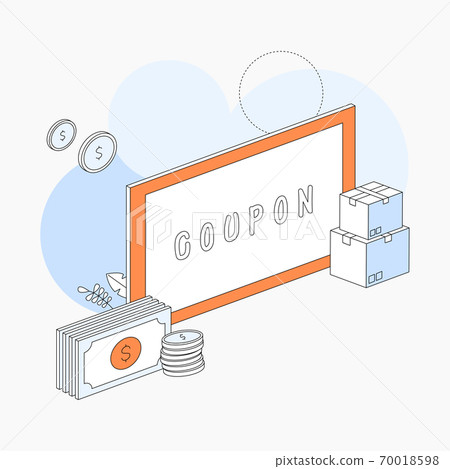 Shopping vector illustration-discount coupon Shopping vector illustration-discount coupon 70018598