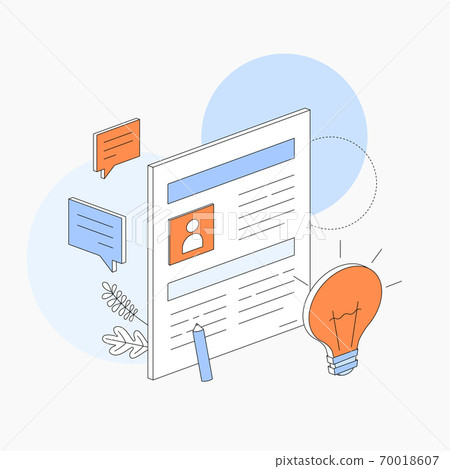 Business Vector Illustration-Resume 70018607