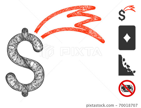 Fortune Falling Dollar Web Vector Mesh Illustration Fortune Falling Dollar Web Vector Mesh Illustration 70018707