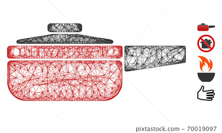 Dripping Pan Web Vector Mesh Illustration 70019097