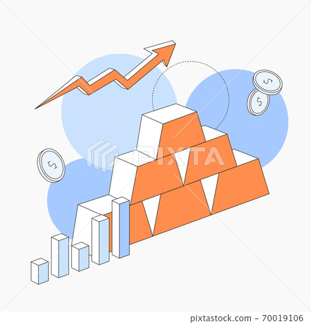 Financial Illustration-Gold Investment 70019106