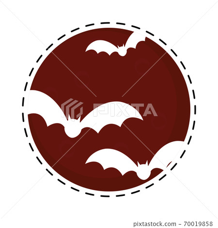 Isolated moon night sticker 70019858