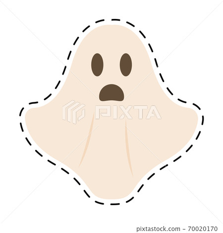 Isolated ghost halloween sticker 70020170