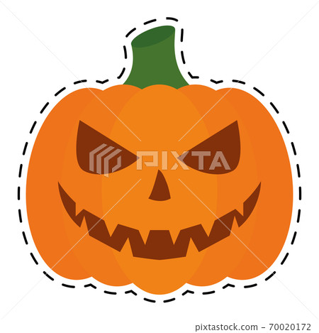 Isolated pumpkin halloween sticker Isolated pumpkin halloween sticker 70020172