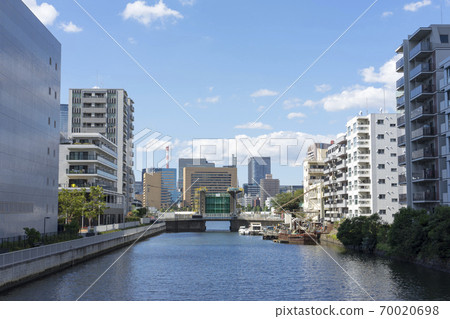 東京月島河的風景 70020698
