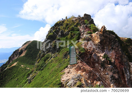 初秋的八嶽山脈，東天狗山和西天狗山的頂峰 70020699