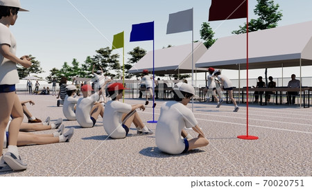 學校運動會，拔河，沒有觀眾，沒有建築物，插圖75 70020751