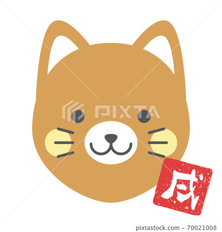 Zodiac illustration dog dog dog dog face icon 70021008