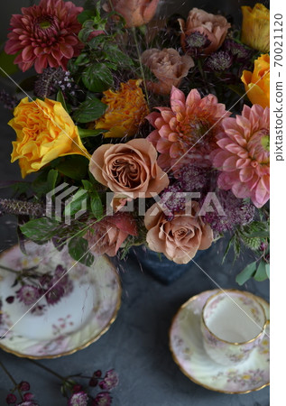 達利婭和玫瑰的秋天色彩表安排 達利婭和玫瑰的秋天色彩表安排 70021120