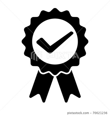 獎牌/保證/補償/安全/認證矢量圖標說明 70021236