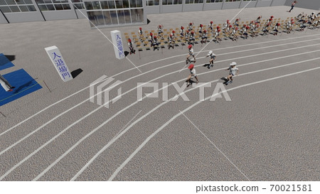 學校運動會,競賽,觀眾,建築物,插圖81 學校運動會,競賽,觀眾,建築物,插圖81 70021581