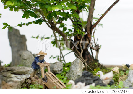 a Bonsai and Penjing landscape with miniature. 70022424
