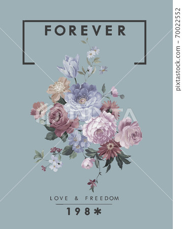 Watercolor rose flower collection 70022552