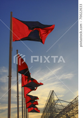 2 Aug 2008 a Colorful Of Flags. at the day time 70022633