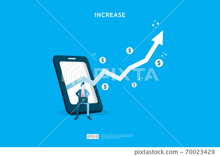 salary rate increase with growth up arrow and people character. business profit grow or income margin management revenue. Finance statistic performance of return on investment ROI illustration concept salary rate increase with growth up arrow and people character. business profit grow or income margin management revenue. Finance statistic performance of return on investment ROI illustration concept 70023429