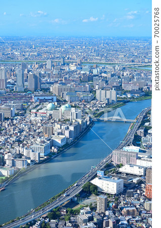 東京晴空塔的城市景觀 70025768