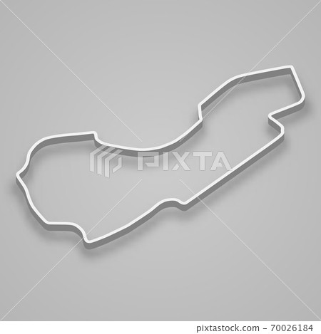 Melbourne Circuit for motorsport and autosport. Template for your design 70026184