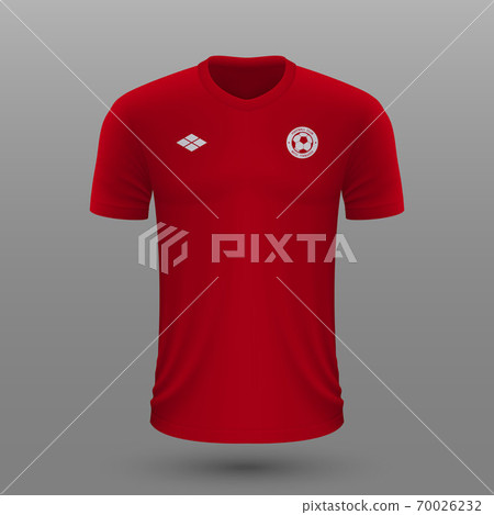 Realistic soccer shirt ,Norway home jersey template for footbal 70026232