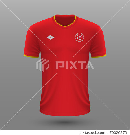 Realistic soccer shirt ,China home jersey template for football 70026273
