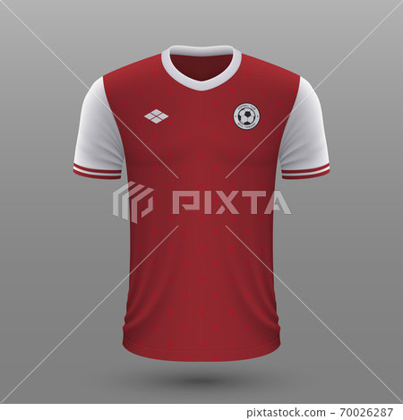 Realistic soccer shirt , Austria home jersey template for footba 70026287