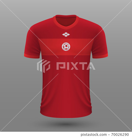 Realistic soccer shirt , Turkey away jersey template for footbal 70026290