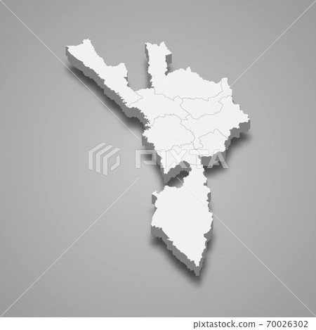 Tak Province Thailand Map 3D Map Of Tak Is A Province Of Thailand - Stock Illustration [70026302] -  Pixta