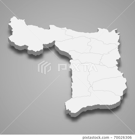 3d map of Suphan Buri is a province of Thailand 70026306