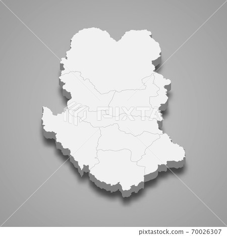 3d map of Sukhothai is a province of Thailand 70026307