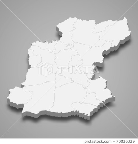 3d map of Roi Et is a province of Thailand 70026329