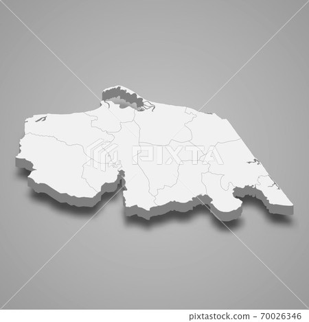 3d map of Pattani is a province of Thailand 70026346