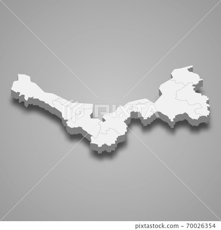 3d map of Nong Khai is a province of Thailand 70026354