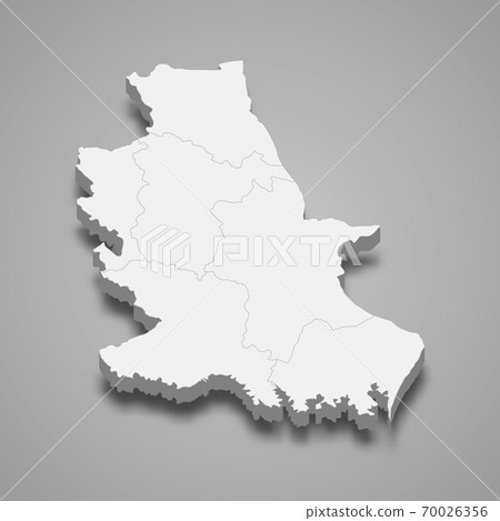 3d map of Nong Bua Lamphu is a province of Thailand 70026356