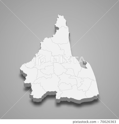 Nakhon Si Thammarat Map 3D Map Of Nakhon Si Thammarat Is A Province Of... - Stock Illustration  [70026363] - Pixta