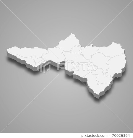 3d map of Nakhon Sawan is a province of Thailand 70026364