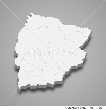 3d map of Chaiyaphum is a province of Thailand 70026386