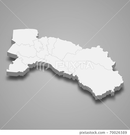 3d map of Chachoengsao is a province of Thailand 70026389