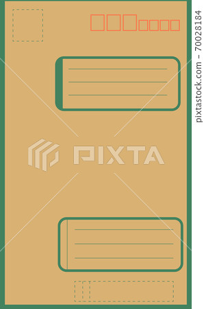 Illustration of a simple registered mail envelope 70028184